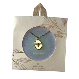 Beloved And Inspired Feel The Power Bee 14 k Gold Dipped Necklace